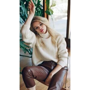 Anine Bing Sydney Mock Neck Sweater - S